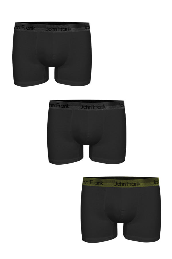 Boxershort Premium Schwarz 3er Pack aus hochwertiger Baumwolle