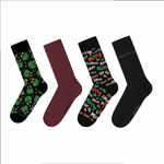 John Frank Fun Socken Christmas 4er Pack aus superior Cotton