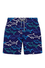 John Frank Badeshort Great shark Navy