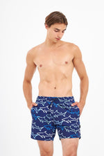 John Frank Badeshort Great shark Navy