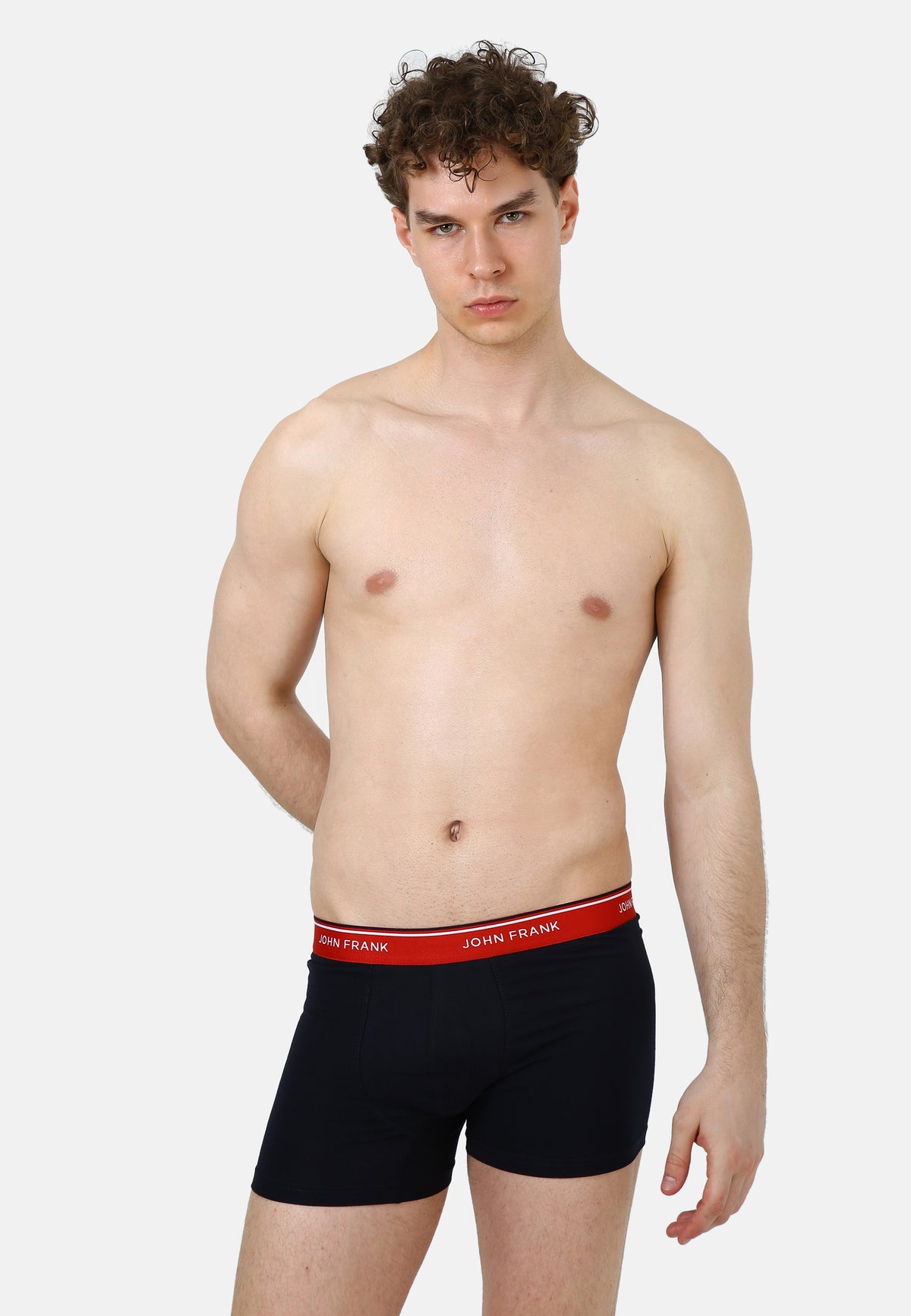 Boxershort Schwarz/Tricolor Bündchen 3er Pack aus hochwertiger Baumwolle