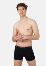 Boxershort Schwarz/Tricolor Bündchen 3er Pack aus hochwertiger Baumwolle