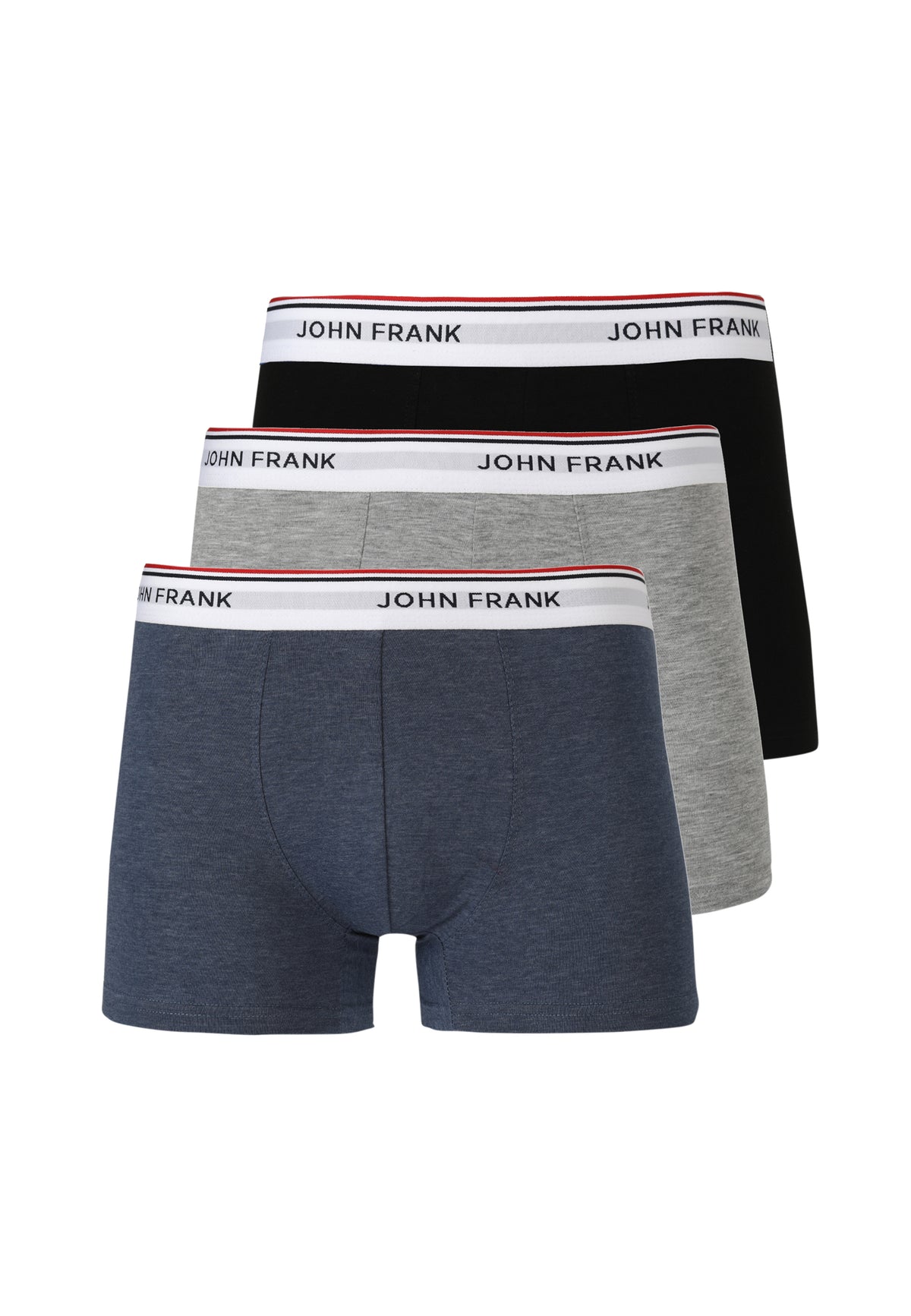 Boxershort Grau/Schwarz/Blau 3er Pack aus hochwertiger Baumwolle