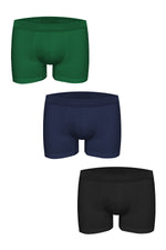 Boxershort Natural Modal Grün/Navy/Schwarz 3er Pack aus hochwertigem Modal