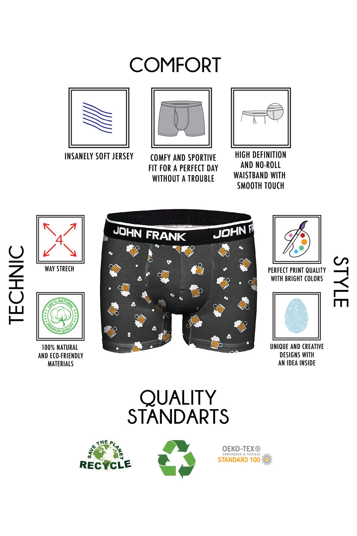 Boxershort Cheers aus hochwertiger Baumwolle
