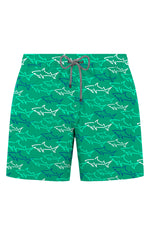 John Frank Badeshort Shark Green