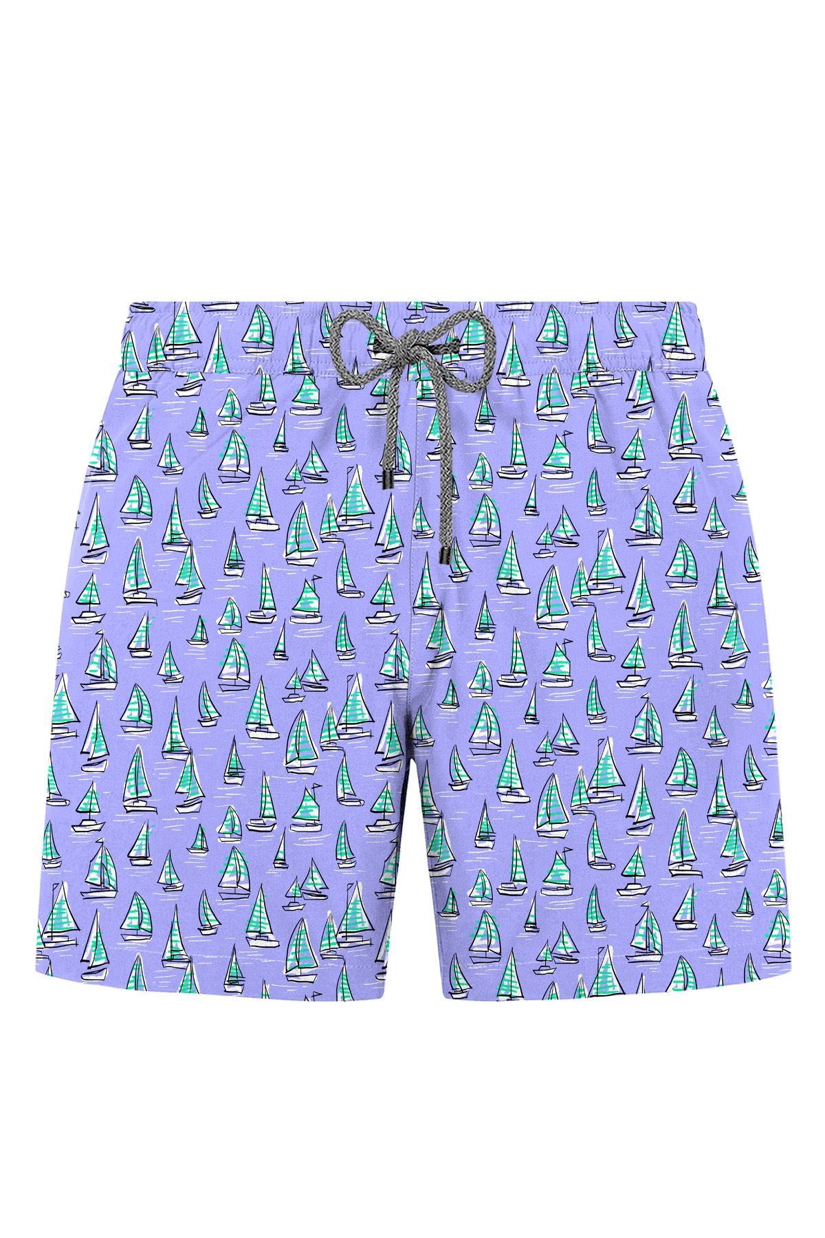 John Frank Badeshort Ship Purple
