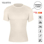 John Frank Thermal Top Kurzarm Beige
