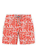 John Frank Badeshort Geo line coral