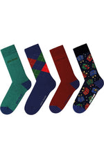 John Frank Fun Socken Christmas 4er Pack aus superior Cotton