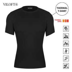 John Frank Thermal Top Kurzarm Black